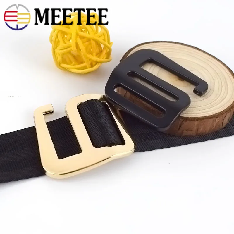 

Meetee 4pcs 25/32/38mm Metal Tri-Glide Hook Adjust Buckles Handbag Webbing Strap Slider Hooks Clasp DIY Belt Ring Part Accessory