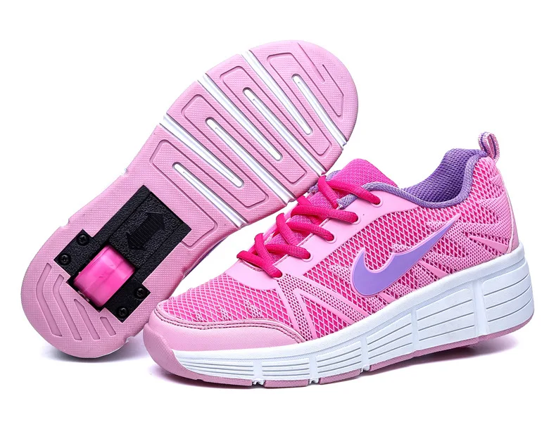 Детские кроссовки Heelys с одним колесом для мальчиков и девочек, повседневная обувь на роликах, детские спортивные ботинки для девушек