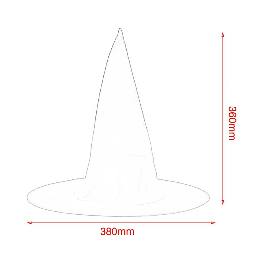 2018 New Halloween Oxford Cloth Witch Wizard Hat Magic Wizard's Caps Party Toys Cosplay For Adults And Kids Black Spire | Дом и сад