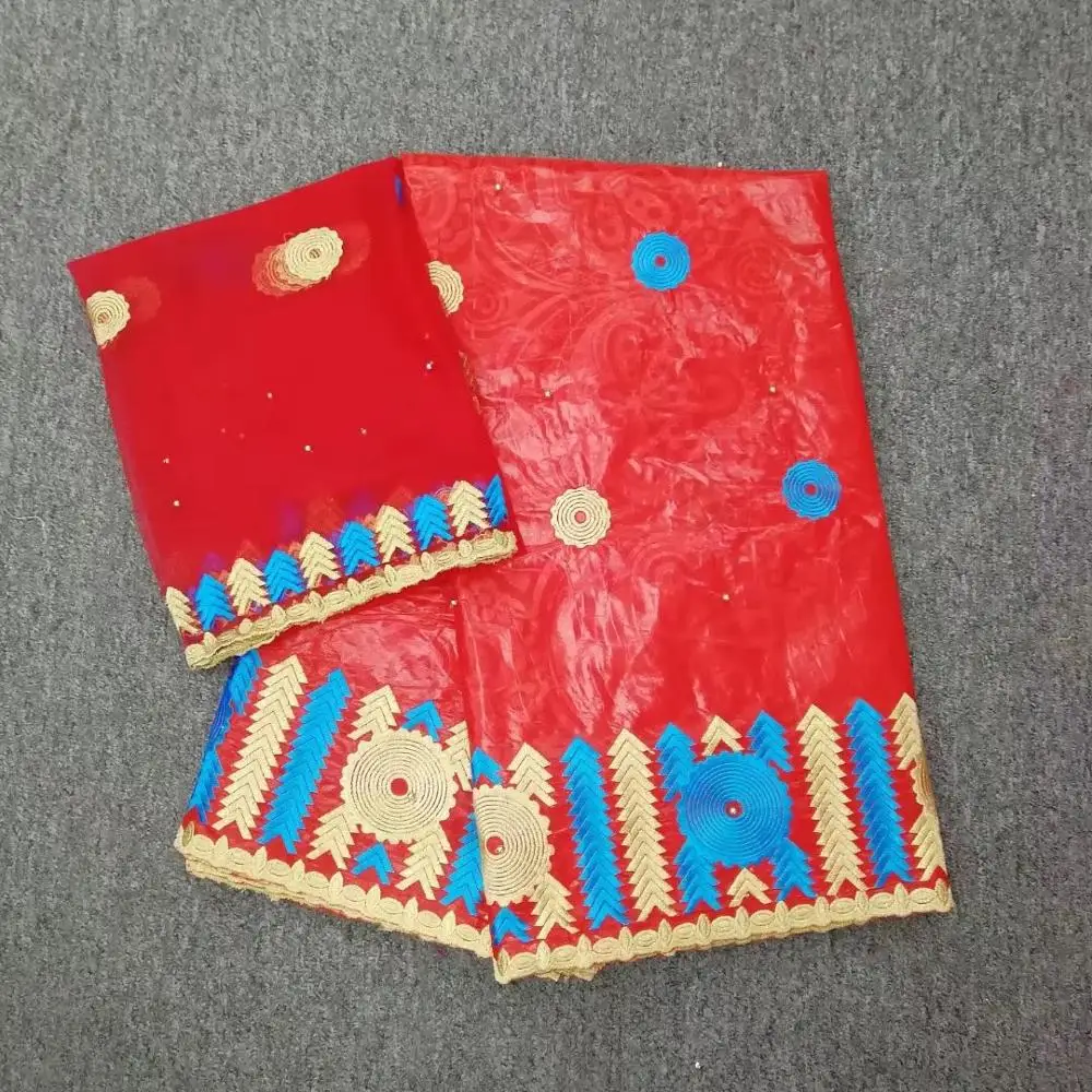 Unique Design Bazin Riche Brode Lace Fabric With Net Blouse PINK Beaded Embroidered Guipure Basin Wedding Beads Laces Material | Дом и сад