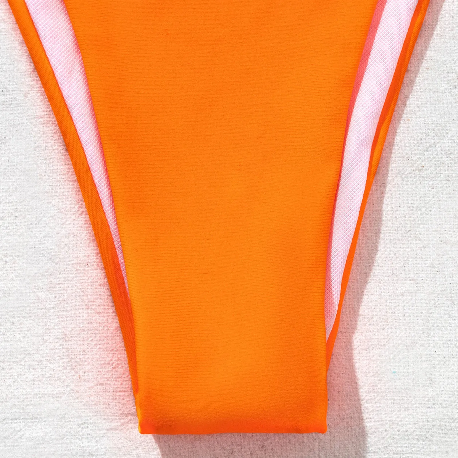 

Vivid orange Design bikini Women's Bralette Gathered Sexy Solid Color Backless Split Bikini Swimsuit high waist bikini Cool F4