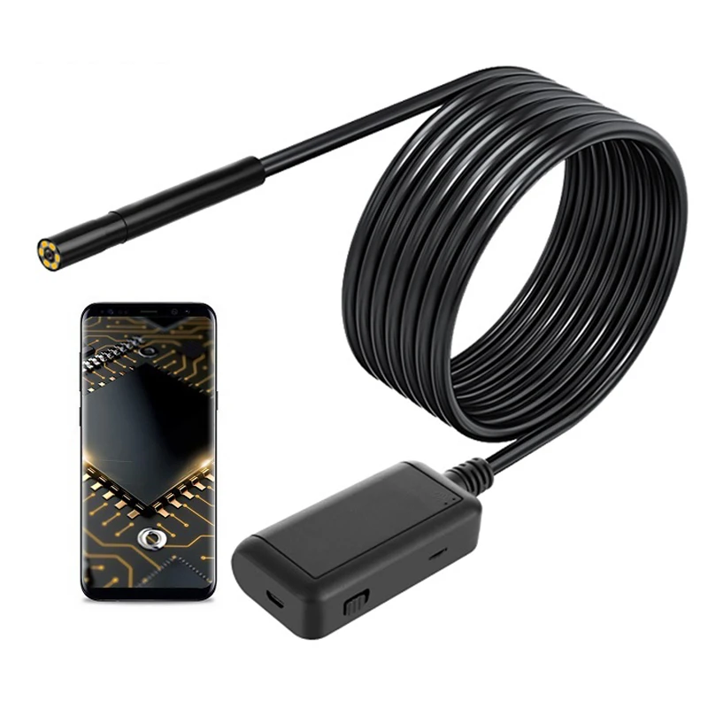 

F220 5.5mm WIFI Endoscope camera HD1920P 5.0mp inspectioin borescope IP68 waterproof USB endoscopic camera for android Iphone