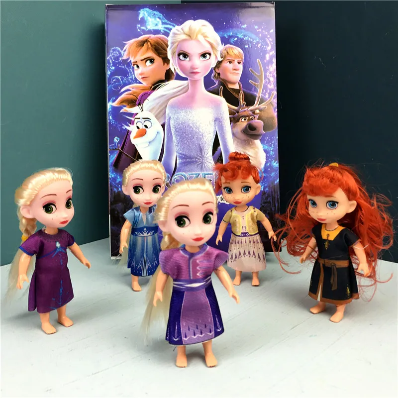 

6Pcs/Set Frozen Anna Elsa Princess Doll Children Birthday Gift
