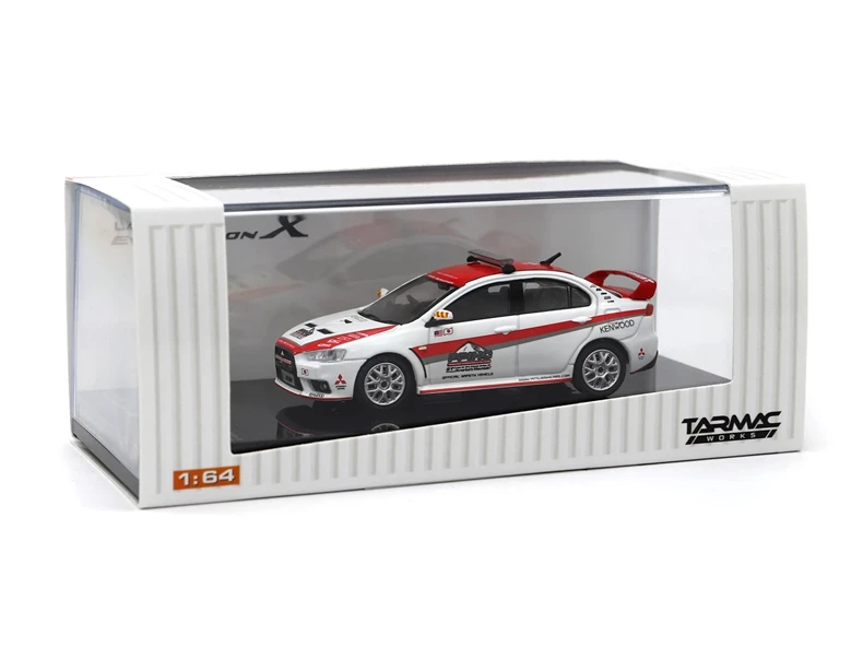 Tarmac работает 1: 64 Mitsubishi Lancer Evolution X пиковая безопасность автомобиля литой модельный автомобиль