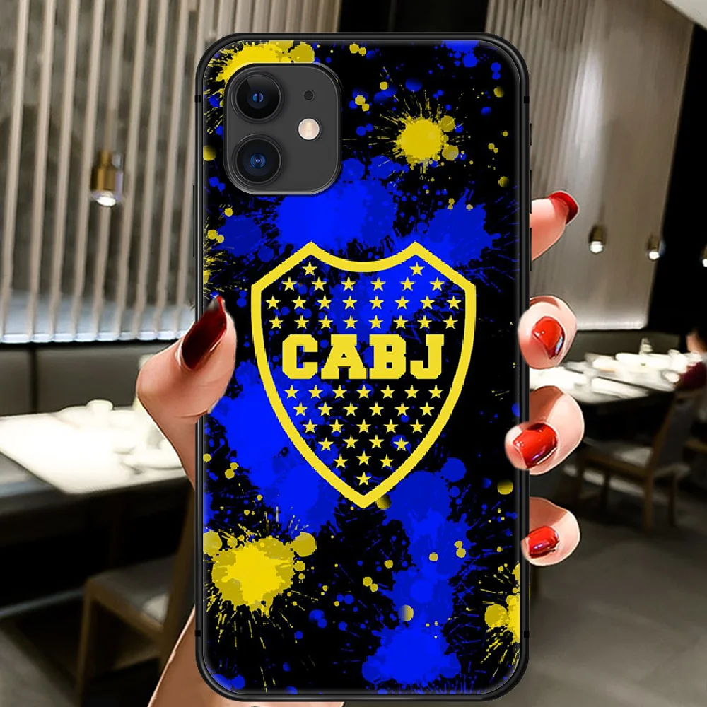 

Boca Juniors Phone Case Cover Hull For IPhone 5 5s se 2 6 6s 7 8 12 Mini Plus X XS XR 11 PRO MAX black Etui Silicone Prime Soft
