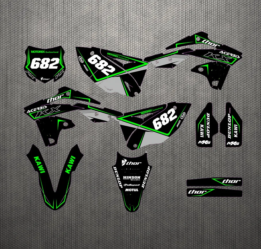 Наклейки для мотокросса KXF 250 3M наклейки графические наборы Kawasaki KX250F KXF250 2013 2014 2015