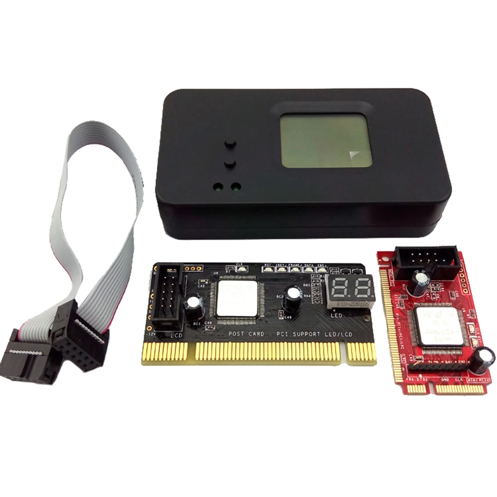 Черный 4 шт./компл. 4-в-1 PCI/Mini PCI-E/LPC рабочего ноутбука ЖК-дисплей анализатор отладки Тесты открытка - Цвет: Черный