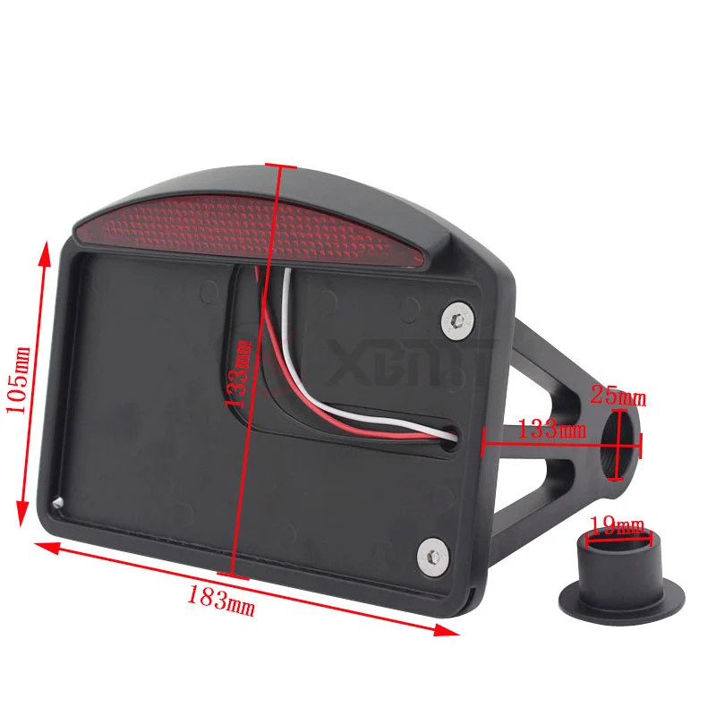 Мотоциклетный хромированный черный Кронштейн для номерного знака задний