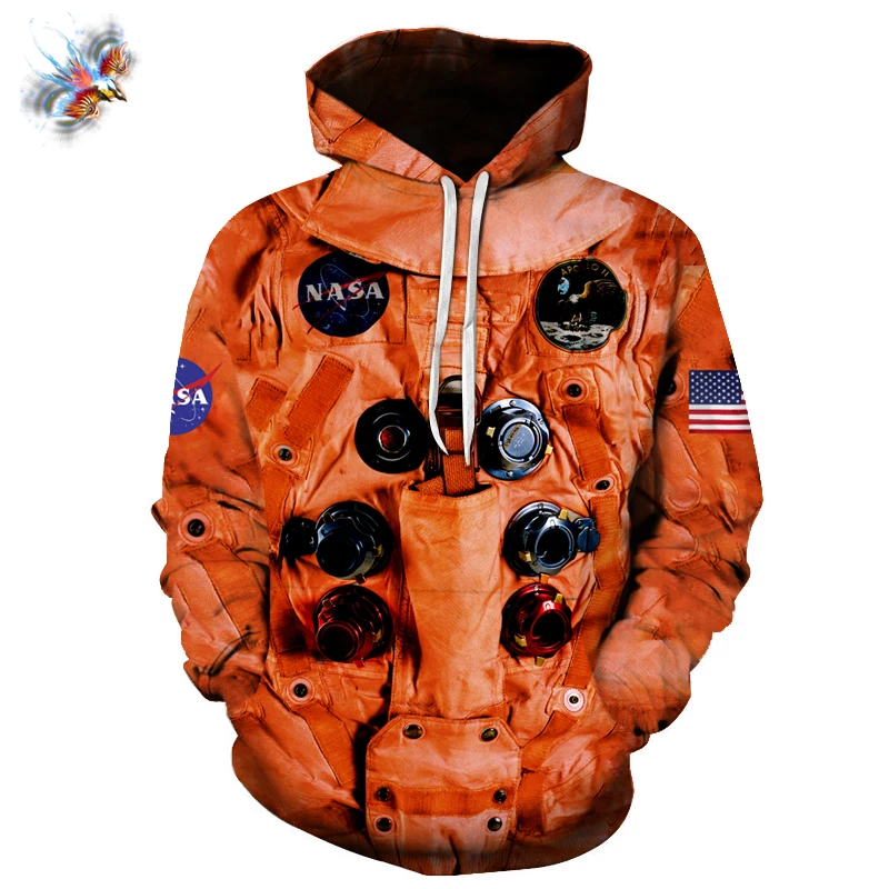 

Spring and Autumn Fashion 3D High Quality Printing Funny Hoodie Astronaut Hotstyle Pullover High Street New Casual Sports Hoodie