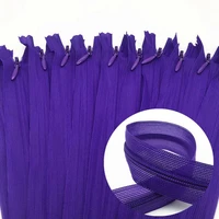 10pcs 3 purple 28cm30cm40cm50cm60cm nylon invisible soft tulle coil chiffon zipper sewing silk zippers