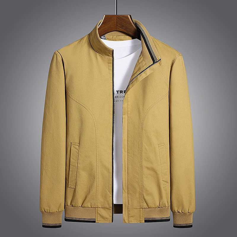 

Куртка-бомбер мужская модная Повседневная ветровка куртка пальто Мужская Красивая весна осень поп-поп Верхняя одежда со стоячим воротнико...