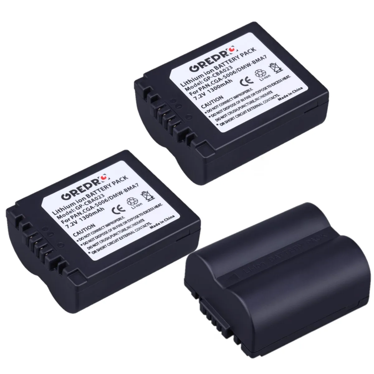 Перезаряжаемая аккумуляторная батарея Φ DMW-BMA7 Аккумулятор для Panasonic CGA-S006 DMC-FZ7 DMC-FZ8