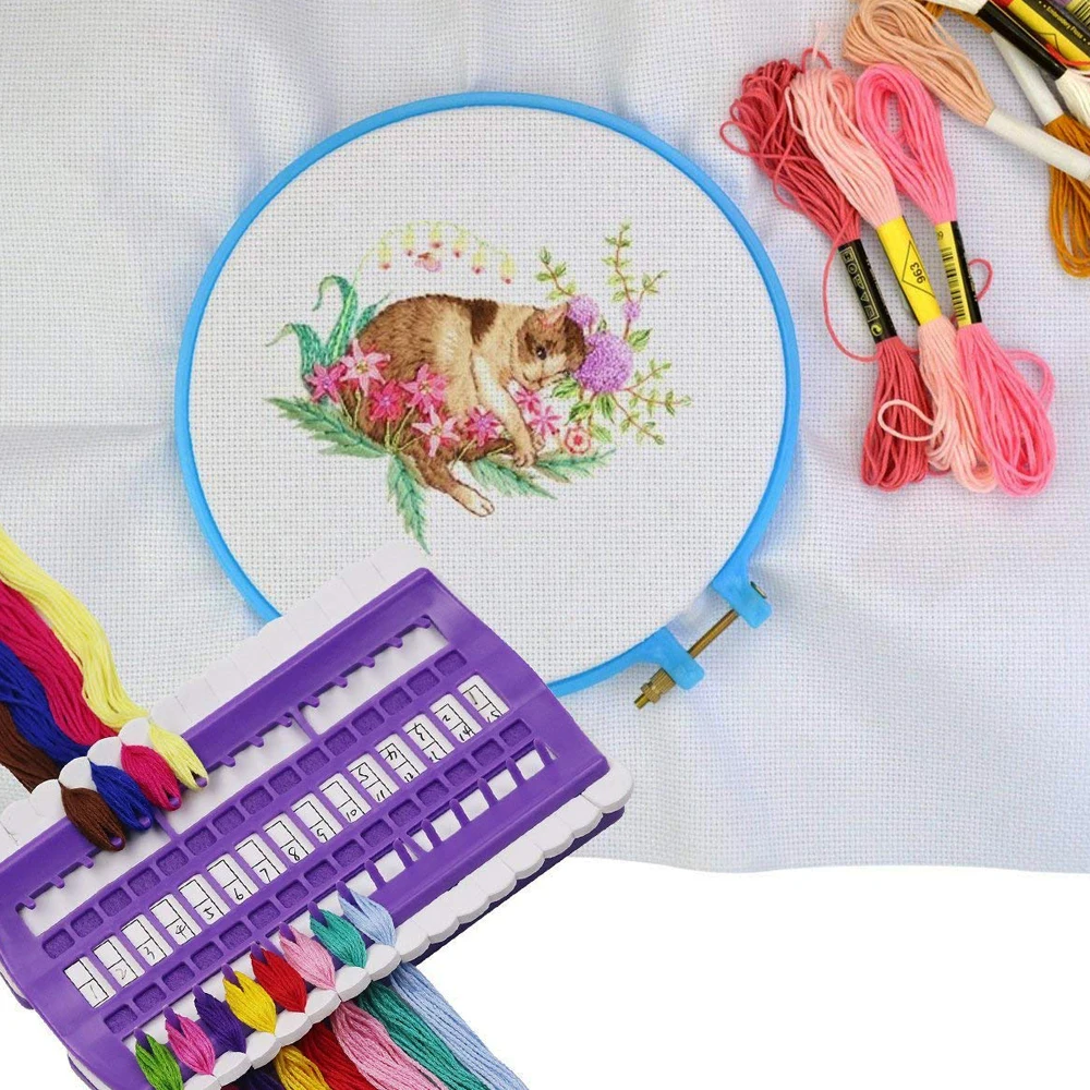 

1pc Cross Stitch Row Line Tool Set 30 Positions Embroidery Floss Organizer Sewing Needle Pins Holder Craft Sewing Tools