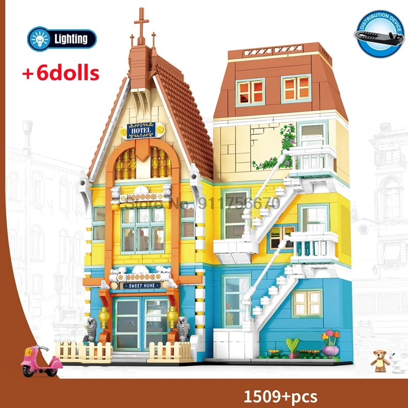 

Sembo Sweet Home City Creator Diy Modular House Apartment Architecture Figure Model Building Blocks Kits Kids Toys For Children