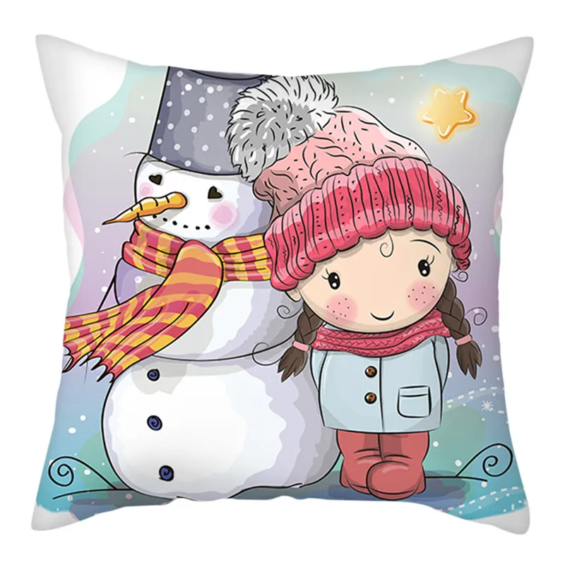 Зимний Рождественский Чехол на подушку Fuwatacchi стильный чехол для подушки