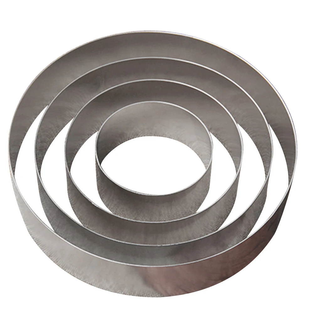 

4pcs Mousse Ring Kitchen Baking Home Cake Molds Round DIY Circle Wedding Stainless Steel Dessert Decorating Tool Bottomless