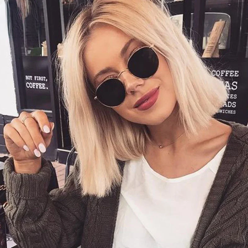 

2021 Classic Small Frame Round Sunglasses Women/Men Brand Designer Alloy Mirror Sun Glasses Vintage Modis Oculos