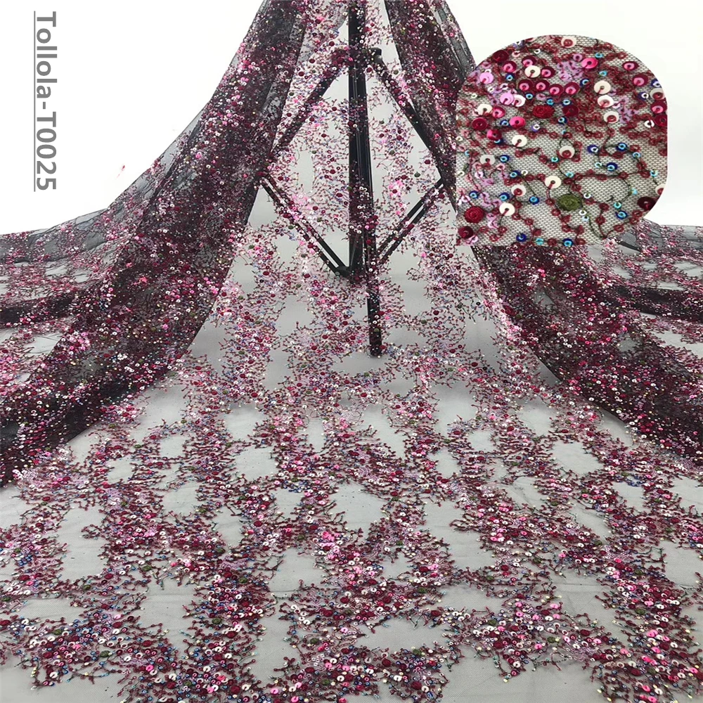 Последние вина цвет французский нигерийский кружева ткани блестки Африканское