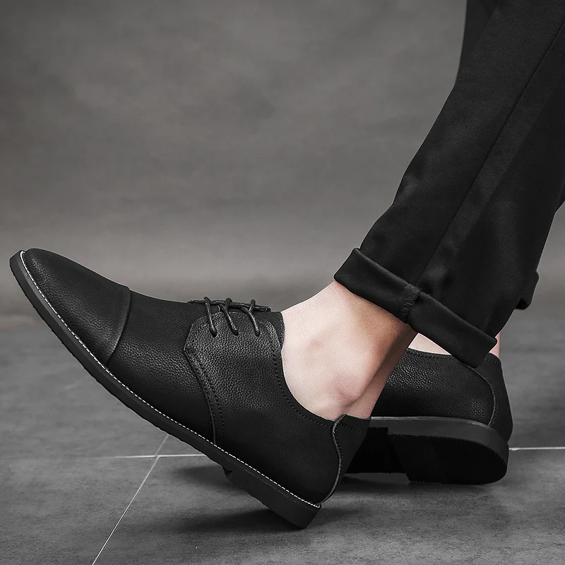 Обувь из натуральной кожи Мужская деловая обувь Модная мужская повседневная на