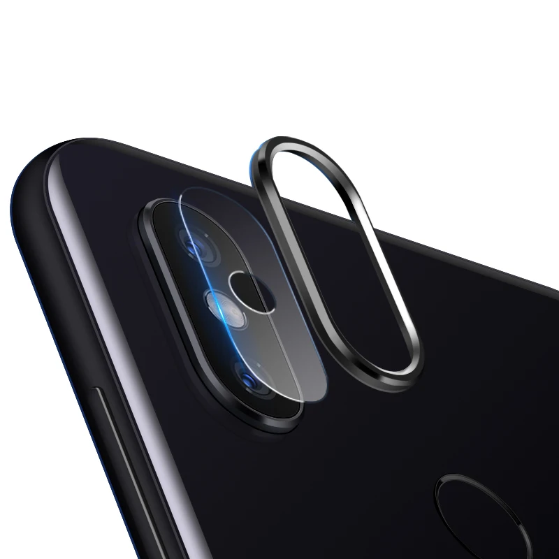 Защита для экрана камеры для Xiaomi mi 8 mi 8 стеклянная пленка+ металлическое защитное кольцо для объектива чехол для Xiaomi mi 9 mi 9 9SE 9 SE mi x 3 mi x3 - Цвет: Black with Glass