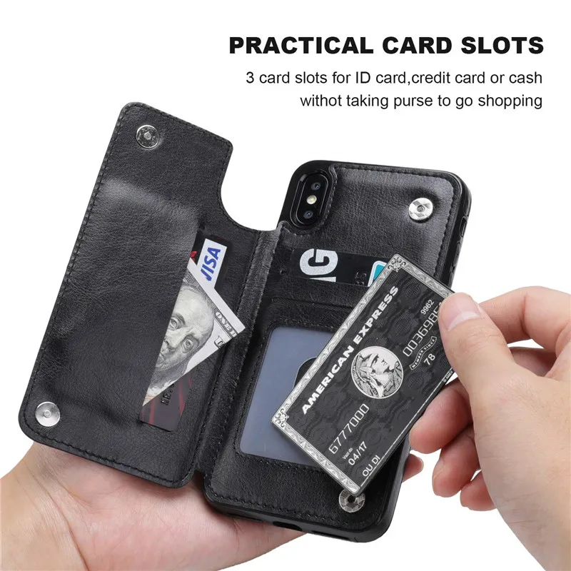 Роскошный деловой чехол из искусственной кожи для телефона iPhone XR XS Max 6 6s 7 8 Plus 5S SE 5