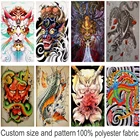 Японская занавеска на дверь, Полиэстеровая ткань, висячая, креативный дизайн с татуировками, для кухни, спальни, декоративный наполовину занавес