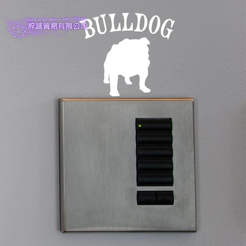 Pet Shop Sticker Dog Car Switch Decal BULLDOG Posters Vinyl Wall Art Decals Pegatina Quadro Parede Decor Mural | Дом и сад