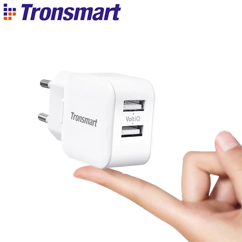 Tronsmart W02 12 Вт USB быстрое зарядное устройство мини быстрое зарядное устройство двойное зарядное устройство на стене для телефона, xiaomi, huawei, iPhone, iPad Pro, samsung