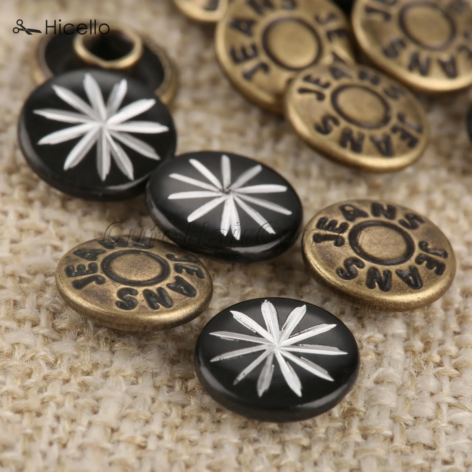 100 комплектов заклепок металлические элементы с гвоздями 9 мм бронзовые черные