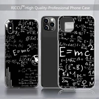 e mc2 formula math funny science phone case transparent for iphone 13 12 11 pro mini xs max 8 7 6 6s plus x se 2020 phone case