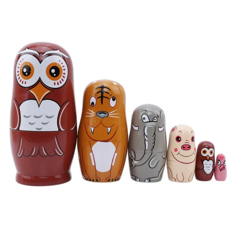 

Boys Girls Wooden Matryoshka Dolls Toys Russian Nesting Dolls Best Wishes Kids Christmas New Year Gift Handmade Crafts