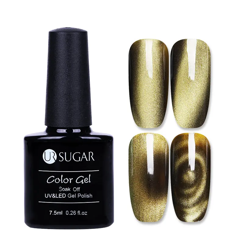 Сливовый Ur Sugar 9D кошачий глаз УФ-гель для ногтей звездное небо Магнитный Гель-лак замачиваемый Полупостоянный Лайк для дизайна ногтей - Цвет: Сливовый