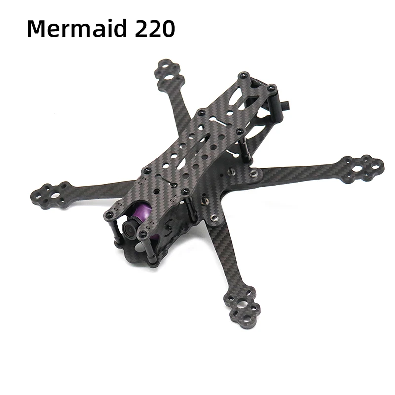 

TCMMRC FPV Frame Kit Carbon Fiber Mermaid 220 220mm 5 Inch 5mm Arm With 3D Printed Parts for RC FPV Racing Drone