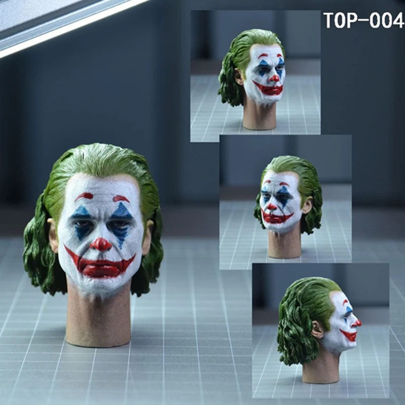 

1/6 Scale Joker Clown Head Sculpt With Mask For 12'' Action Figure Body DIY Scene Headply Toys TOP-004