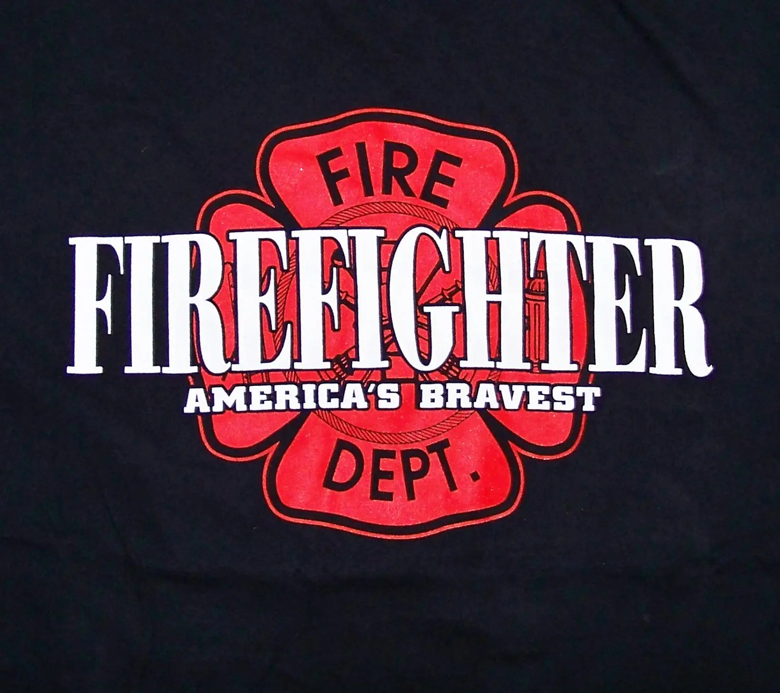 

Firefighter America's Bravest Fire Dept T-Shirt Summer Cotton Short Sleeve O-Neck Men's T Shirt New S-3XL