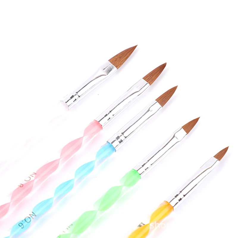 

5pcs Nail Art Brush Tools Set Acrylic Gel Builder Painting Drawing Brushes Pens Cuticle Pusher Tool Colorful Drawing Brushes