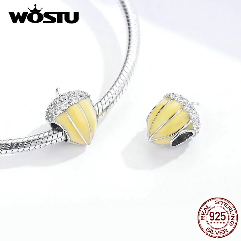 Подвеска из серебра 925 пробы с желтой эмалью для браслета | Украшения и аксессуары