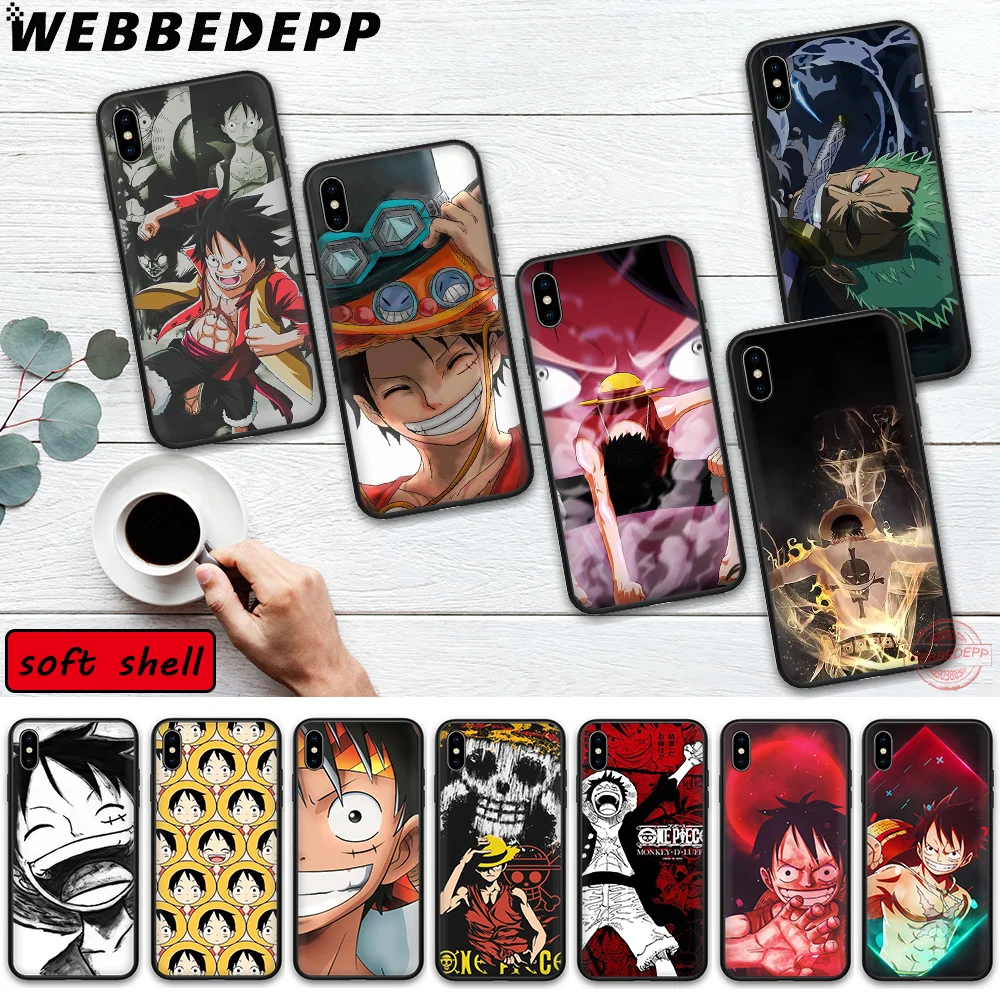 WEBBEDEPP Monkey D.Luffy мягкий чехол для телефона с защитой от падения iPhone 11 Pro Max XR XS MAX 5 5S 6 6S
