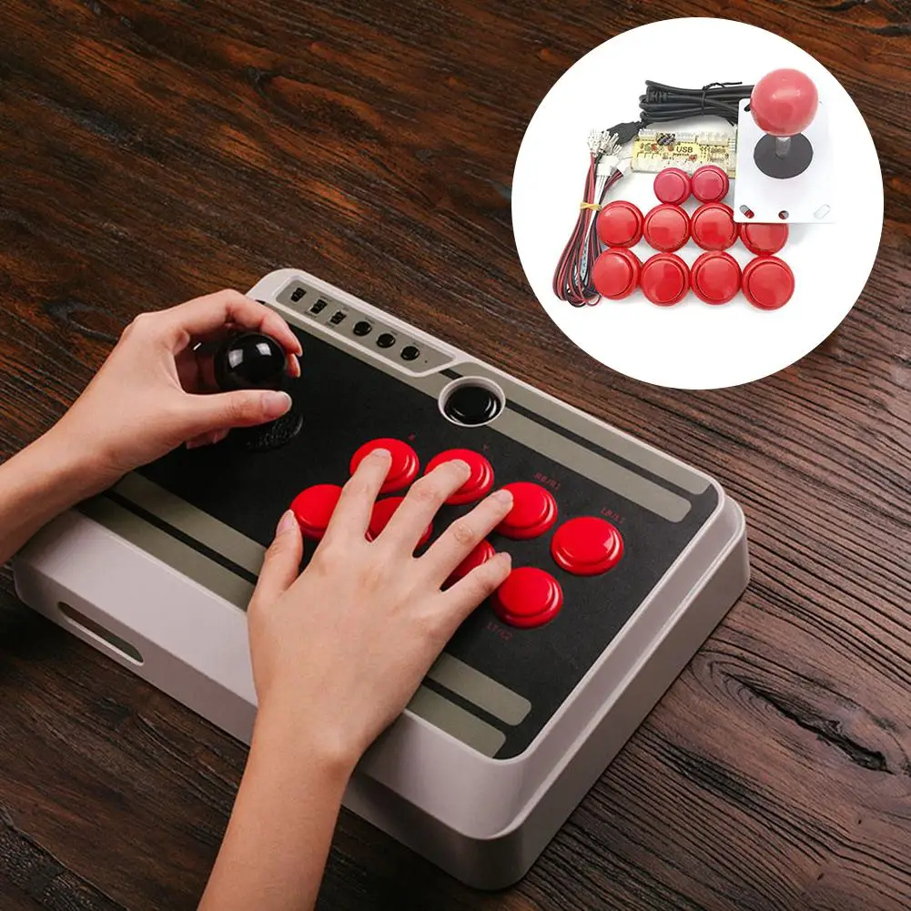 Набор джойстиков DIY для аркадной палки PC Games Mame Zero Delay Arcade Game Button Джойстик