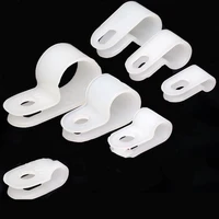 50pcs nylon wire fixing clip thickened r type wire clip wiring fixing button management wire clip cable buckle uc