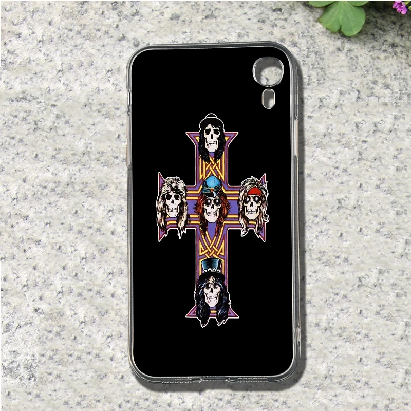 NO.14 Guns n Roses мягкий чехол для мобильного телефона из ТПУ чехол для Iphone 4, 4S 5 5S SE 5C 6 6S 7 8 Plus X XS XR максимальный чехол - Цвет: NO.14