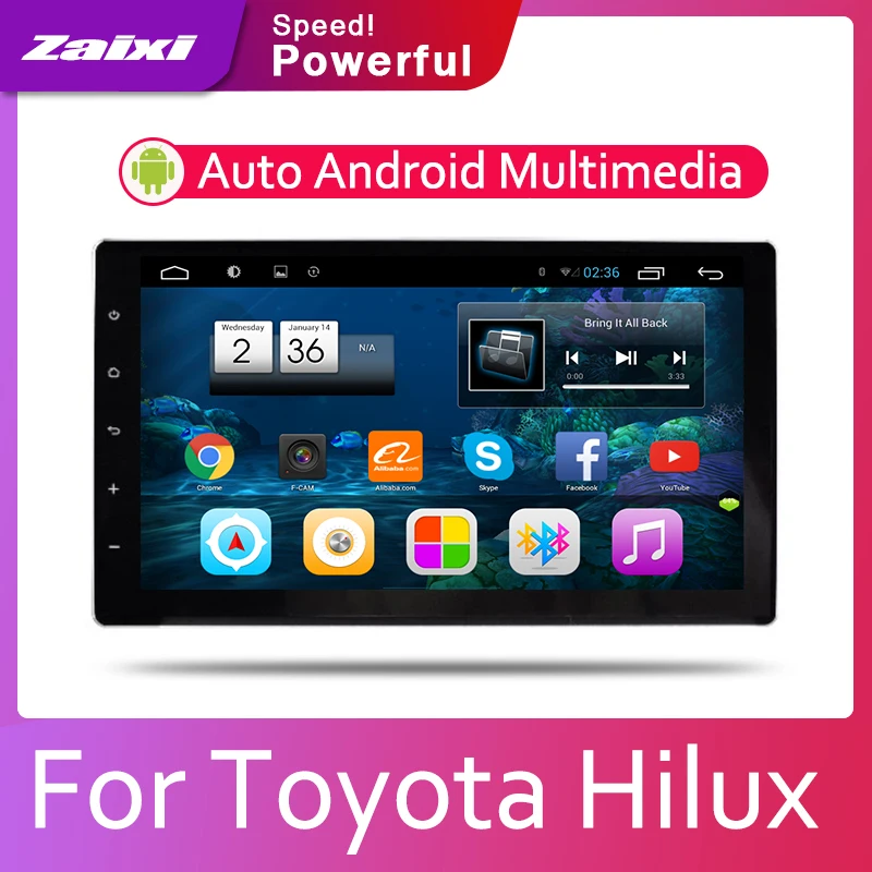 ZaiXi Android 2 Din Автомобильный Радио мультимедийный видео плеер Авто Стерео GPS карта