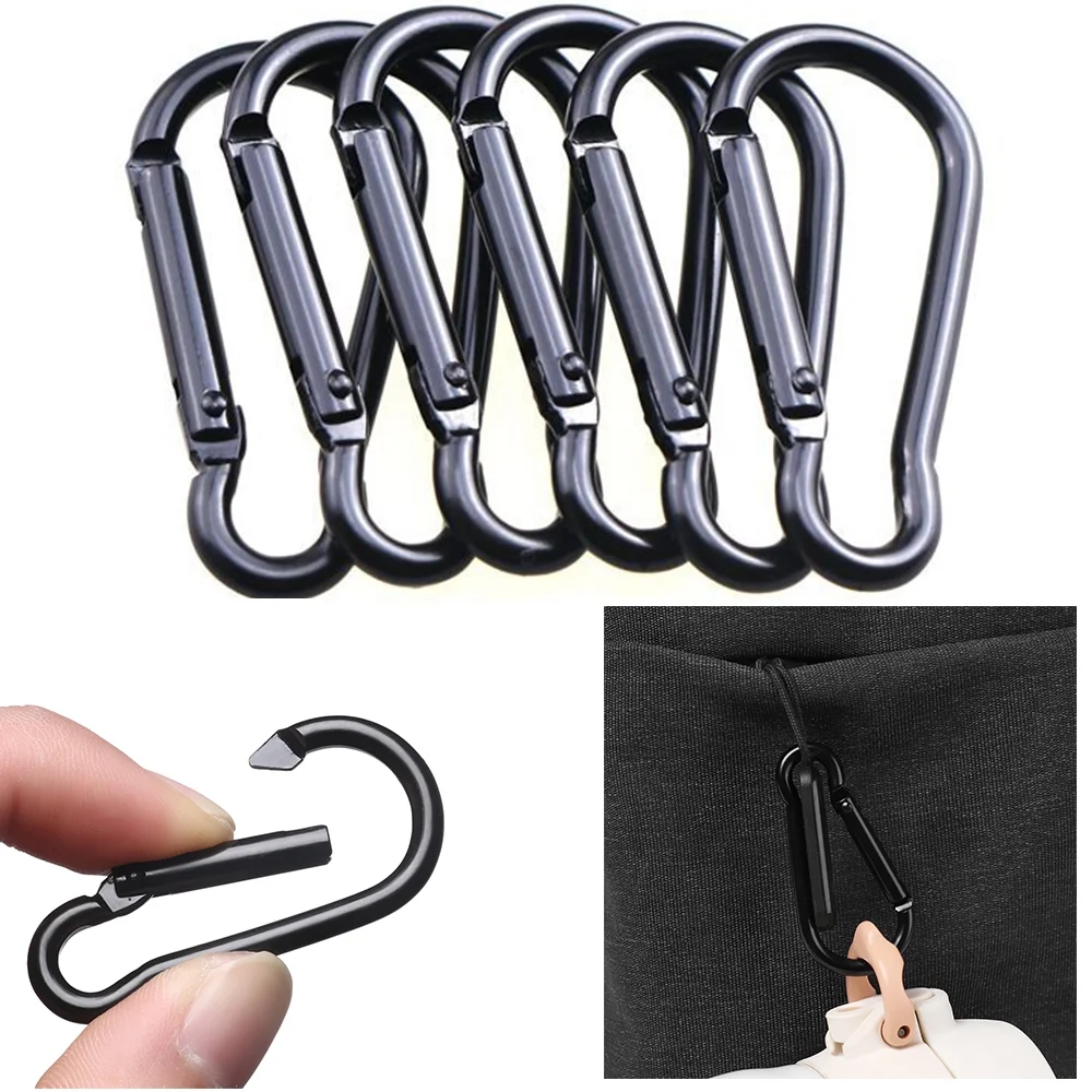 6 шт. карабин брелок крючок с пряжкой зажим защелкой алюминиевый инструмент для