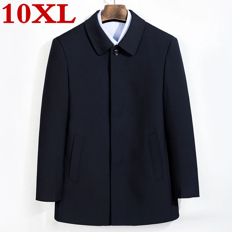 Новинка размера плюс 8XL 7XL зимняя куртка мужское утепленное шерстяное пальто