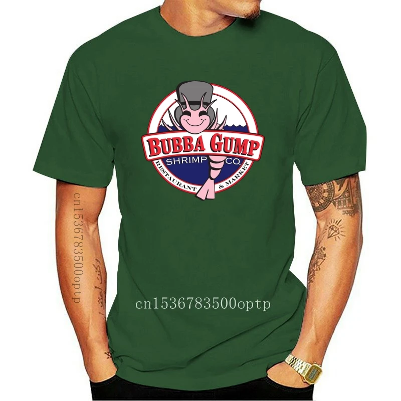 

Новинка, футболка Bubba Gump с изображением креветки, Тома Хэнкса из фильма Forest Gump, футболка с принтом