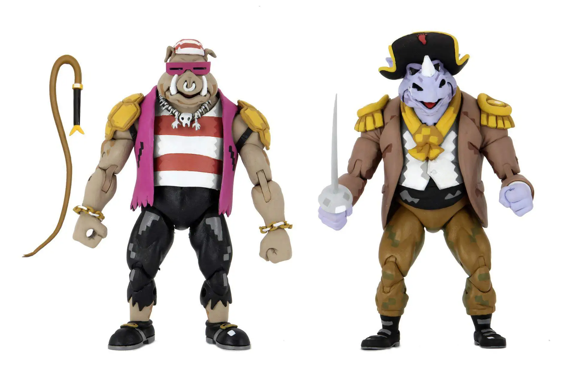 Фигурка Черепахи Bebop Rocksteady аниме шредер пиратский костюм фигурка NECA экшн игрушка