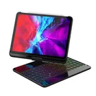 Вращающийся на 360 градусов чехол с Bluetooth-клавиатурой для Apple iPad pro 11 2020 2018 iPad Air 4th 10,9 дюйма, чехол с подсветкой для планшета
