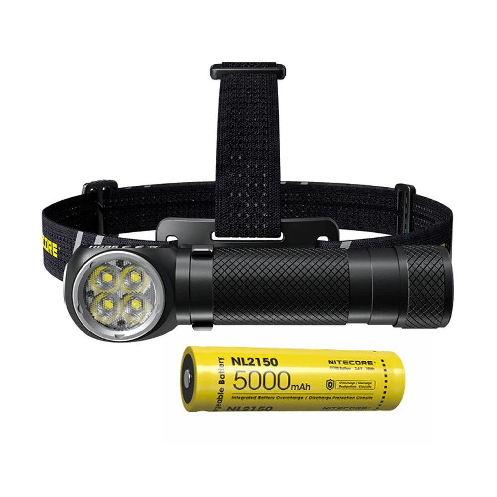 Налобный фонарь NITECORE HC35 4 светодиодных лампы 2700 лм 134 м|Фары| |
