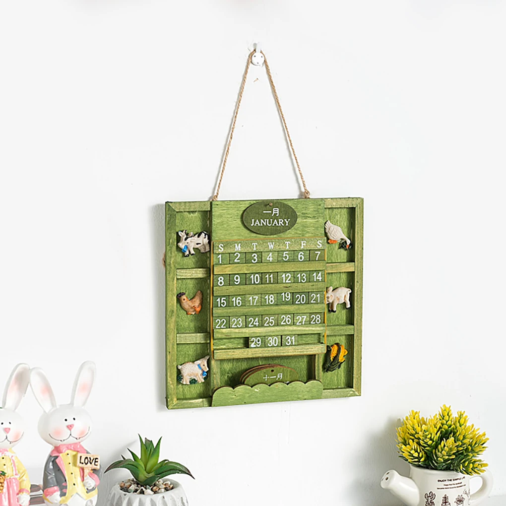 Деревянный календарь DIY Мини Средиземноморский на стене доска напоминаний для