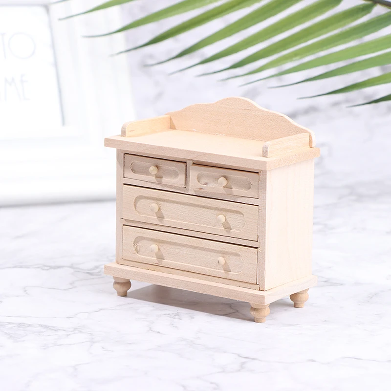 1 шт. 1:12 Кукольный Миниатюрный деревянный ТВ шкаф для хранения мебель Декор